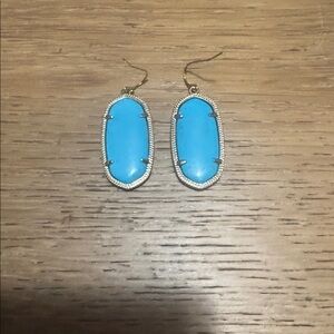 Kendra Scott Turquoise Oval Drop Earrings